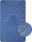 САНАКС 00289 CLASSIC UNI ПОЛОСКИ Коврик в ванную двойной СИНИЙ 55х90+45х55 см 100% полиэстер