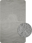 САНАКС 00317 Коврик в ванную CLASSIC UNI 202018 двойной СЕРЫЙ 55х90 + 45х55 см 100% полиэстер , ворс 11 мм