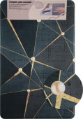 САНАКС 00443 Коврик в ванную ПАМЯТЬ - эффект восстановления, одинарный, дизайнерский - треугольники 50 х 80 см