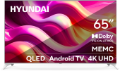 Телевизор 65" Hyundai H-LED65QBU7500 черный QLED 3840x2160, 4K Ultra HD, 60 Гц, Wi-Fi, Smart TV, Android TV