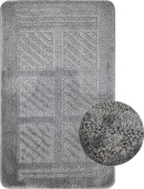 САНАКС 00293 CLASSIC UNI КВАДРАТЫ Коврик в ванную одинарный СЕРЫЙ 55х90см 100% полиэстер