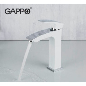 Смеситель для раковины Gappo G1007-78 белый/хром 