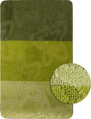 САНАКС 00213 SILVER Коврик в ванную одинарный ЗЕЛЁНЫЙ 60х100см 100% полиэстер