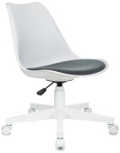 Кресло Бюрократ CH-W333 белый сиденье серый Alfa 44 крестов. пластик белый