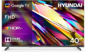 Телевизор 40" Hyundai H-LED40BS5011 черный 1920x1080, Full HD, 60 Гц, Wi-Fi, Smart TV, Google TV