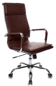 Кресло руководителя Бюрократ CH-993/brown коричневый искусственная кожа крестовина хромированная
