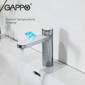 Смеситель для раковины Gappo G1095-1 хром сенсор 