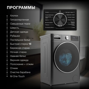 Стиральная машина Hyundai WMA8407 темно-серый