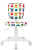 Кресло детское Бюрократ CH-W204NX белый монстры крестов. пластик пластик белый
