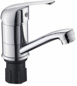 АНТЕЙ 457021 Альфа Смеситель д/кухни шар. с коротким изливом креп.гайка d40