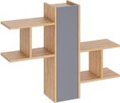 МЕБЕЛЬ-КОМПЛЕКС ЛАЙТ Полка с дверкой Дуб золотой крафт / Серый шифер (1 кор.)