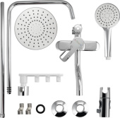 CONSUL 4975 Смеситель+стойка душевая тропический душ с двумя лейками