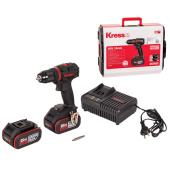 Дрель аккумуляторная KRESS KUA71 20V 4Ач x2, ЗУ, кейс