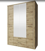 АНРЭКС DOORSET Шкаф 4DG2S Z. Цвет ДУБ НАВАРРА (6 уп)