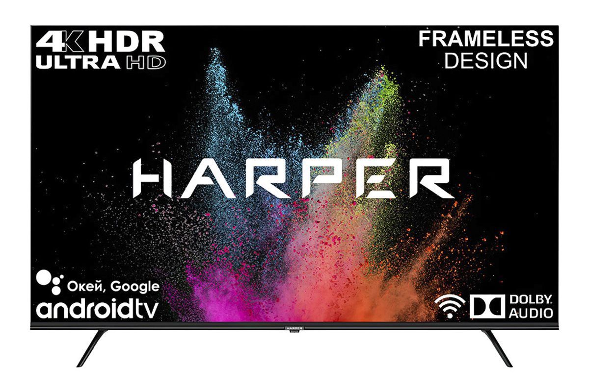 HARPER 55U770TS UHD-SMART Google Безрамочный - Бытхозторг