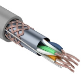 REXANT (01-0343) КАБЕЛЬ ВИТАЯ ПАРА SF/UTP, КАТЕГОРИЯ 5E, PVC, 4PR, 24AWG, ВНУТРЕННИЙ, МНОГОЖИЛЬНЫЙ, СЕРЫЙ