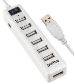 PERFEO (PF_C3226) USB-HUB 7 Port, (PF-H034 White) белый