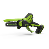 Пила цепная аккумуляторная мини GREENWORKS G24MCS10K2