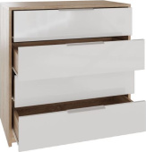 МЕБЕЛЬ-КОМПЛЕКС Нордик Комод с 4-мя ящиками Дуб сонома/Белая Аляска