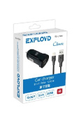 EXPLOYD EX-Z-584 8 Pin 3.4А 2.4А+1А 2хUSB чёрный Classic