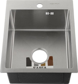 FABIA PROFI 40503 Мойка врезная 40х50см толщина 3,0х0,8 мм,глубина 200мм+ большой сифон с переливом+корзина