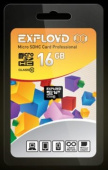 EXPLOYD MicroSDHC 16GB Class10 - б/а [EX0016GCSDHC10-W/A-AD]