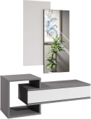 МЕБЕЛЬ-КОМПЛЕКС ЛАЙТ Туалетный столик с зеркалом Серый шифер / Белый/МК (1 кор.)