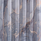 САНАКС 01-93 Штора с рисунком, серые разводы, в ванную комнату, без колец - полиэстэр, 180 х 180 см