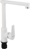 BRIMIX 466 Смеситель на кухню, боковой Г-образный излив, шаровый из высокопрочного пластика АБС БЕЛЫЙ