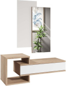 МЕБЕЛЬ-КОМПЛЕКС ЛАЙТ Туалетный столик с зеркалом Дуб Сонома / Белый/МК (1 кор.)