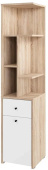 МЕБЕЛЬ-КОМПЛЕКС ЛАЙТ Стеллаж угловой с дверкой и ящиком Дуб Сонома / Белый/МК (1 кор.)
