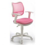 Кресло Бюрократ CH-W797/PK/TW-13A спинка сетка розовый сиденье розовый TW-13A колеса белый/розовый (пластик белый)