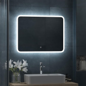 САНАКС 45239 Зеркало 800 х 600 мм, сенсорное, с внутренней LED подсветкой, безрамочное