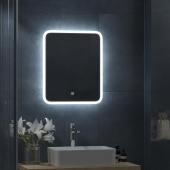 САНАКС 45237 Зеркало 600 х 800 мм, сенсорное, с внутренней LED подсветкой, безрамочное