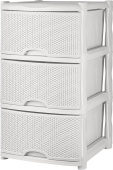 KEEPLEX KL377212048 Rattan трехсекционный 48х41х72,3см белое облако