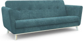 ЭЛЕГИЯ Лайм Диван 3-х местный (SENSEY MINERAL BLUE,SENSEY MINERAL BLUE,Снег (Лак)) (Категория2) (2 кор.)
