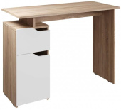 МЕБЕЛЬ-КОМПЛЕКС ЛАЙТ Стол письменный компьютерный с тумбой Дуб Сонома/Белый