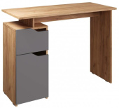 МЕБЕЛЬ-КОМПЛЕКС ЛАЙТ Стол письменный компьютерный с тумбой Дуб золотой крафт/Серый шифер