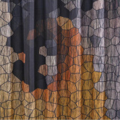 САНАКС 01-91 Штора с рисунком, дикий камень, в ванную комнату, без колец - полиэстэр, 180 х 180 см