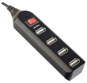 PERFEO (PF_A4884) USB-HUB 4 Port, (PF-HYD-6001H) чёрный