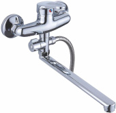 АНТЕЙ 217028 Викинг Смеситель д/ванны шар. L-30см с перекл. душа d35