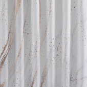 САНАКС 01-95 Штора с рисунком, золотые разводы, в ванную комнату, без колец - полиэстэр, 180 х 180 см