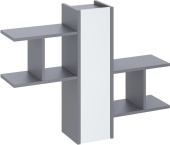 МЕБЕЛЬ-КОМПЛЕКС ЛАЙТ Полка с дверкой Серый шифер / Белый (1 кор.)