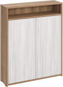 МЕБЕЛЬ-КОМПЛЕКС ЛАЙТ Тумба для обуви 2-х дверная с полками Шимо темный / Шимо светлый (1 кор.)