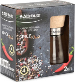 ATTRIBUTE AGS359 Набор мельниц для специй SPICE WOOD, 2шт