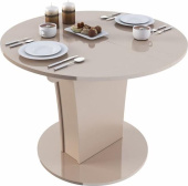 BONMEBEL Bergamo Стол-трансформер-6 (круглый) эмаль бежевый глянец (2 пак.)