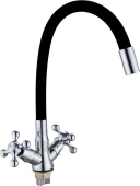 GOTA ROCIO G095532-GOTA Barcelona Смеситель д/кухни с 2-мя рукоятками с высоким силиконовым изливом, креп. гайка