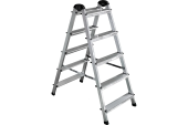 Алюминиевая 5-ти ступенчатая двухсторонняя стремянка Perilla 111405
