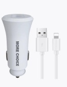 MORE CHOICE (4627151192093) AC23i АЗУ 2USB 2.4A для Apple 8-pin White