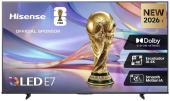 Телевизор 85" Hisense 85E7S черный QLED 3840x2160, 4K Ultra HD, 60 Гц, Wi-Fi, Smart TV, HomeOS